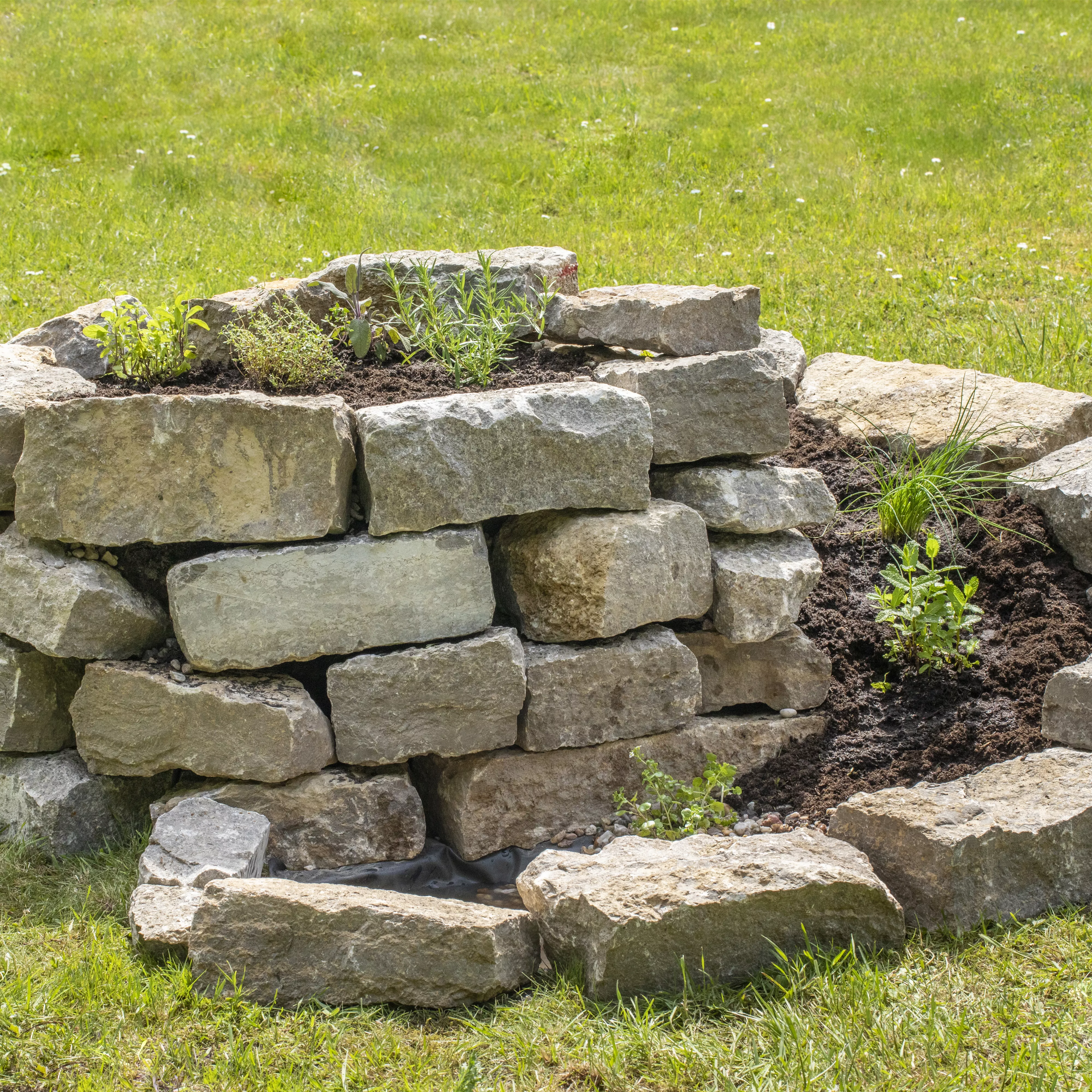 Eine Kräuterspirale im Garten – frische Kräuter für Kräuterfans